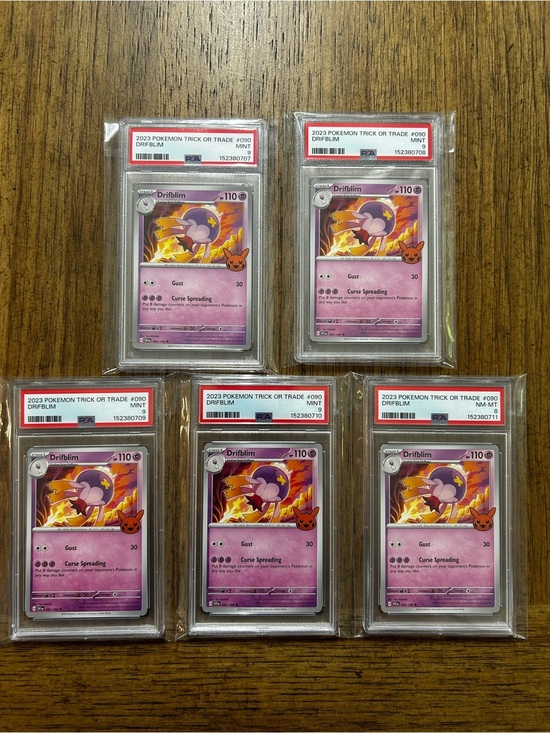 Pokemon Other - Pokemon PSA Graded 2023 Pokémon Drifblim Trick or Trade - Set include 5 cards